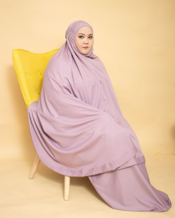 Telekung Nur Aisyah (Dusty Lavender)